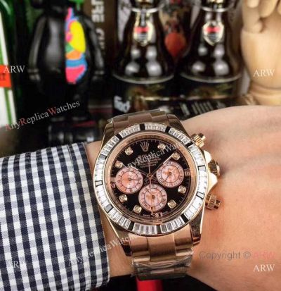 Rolex Daytona Rose Gold Diamond Bezel Watches